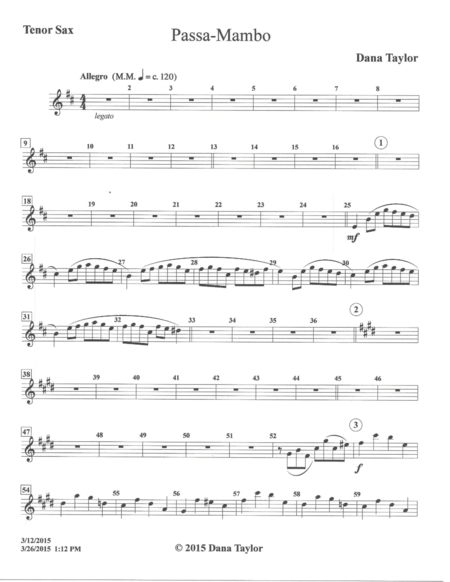 Passa Mambo Opus 21 Parts Page 2