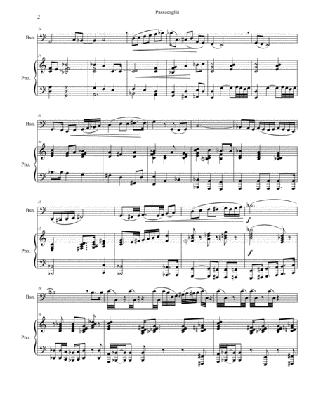 Passacaglia For Bassoon And Piano Page 2