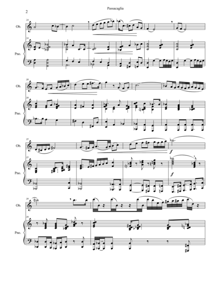 Passacaglia For Oboe And Piano Page 2