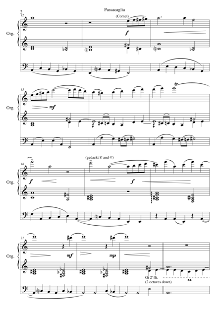 Passacaglia For Organ Solo Page 2