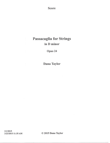 Passacaglia For Strings Opus 24 Page 2