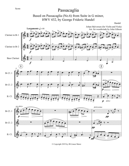 Passacaglia Set For Clarinet Trio Page 2