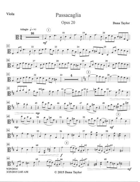 Passacaglia Trio Opus 20 Parts Page 2