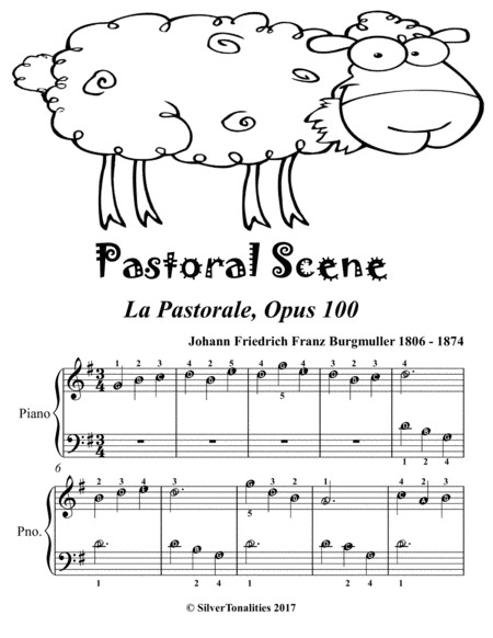 Pastoral Scene La Pastorale Opus 100 Easiest Piano Sheet Music Tadpole Edition Page 2