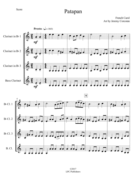 Patapan For Clarinet Quartet Page 2
