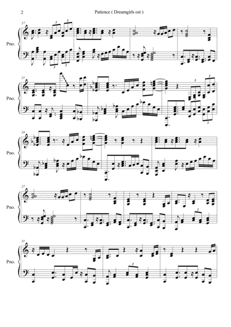 Patience Dreamgirls Ost Piano Solo Page 2