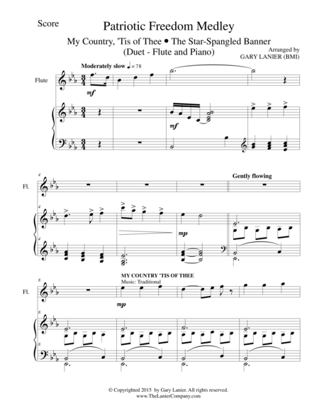 Patriotic Freedom Medley Duet Flute And Piano Score And Parts Page 2
