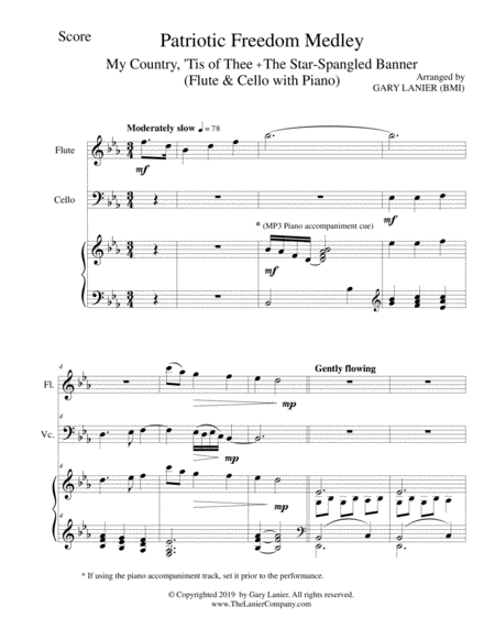 Patriotic Freedom Medley Flute And Cello With Piano Score And Parts Page 2