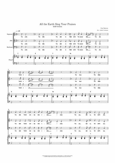 Paul Baloche The Earth Will Sing Your Praises Sab Version Page 2