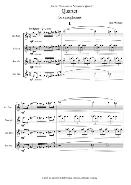 Paul Wehage Quartet For Saxophones For Satb Saxophone Quartet Page 2