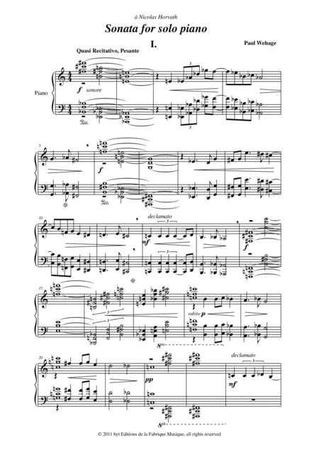 Paul Wehage Sonata For Piano Page 2