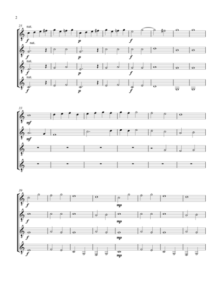 Pavana 3 Guitar Quartet Score And Parts Page 2