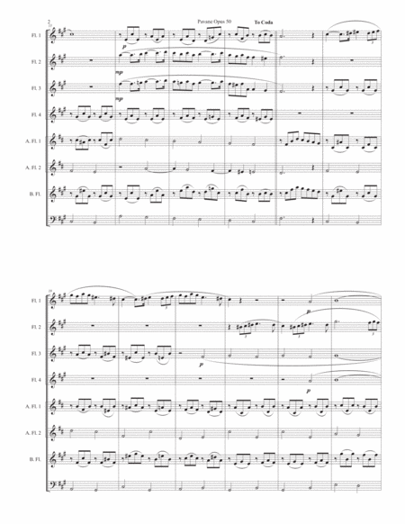 Pavane Opus 50 For Flute Choir Page 2