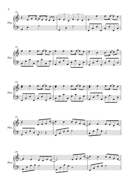 Payphone C Major By Maroon 5 Piano Page 2