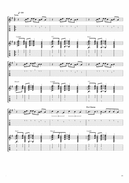 Payphone Duet Guitar Tablature Page 2
