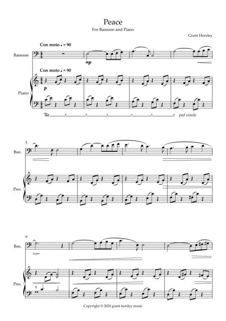 Peace For Bassoon And Piano Intermediate Page 2