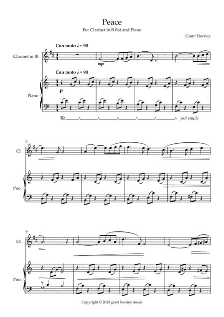 Peace For Clarinet And Piano Intermediate Page 2