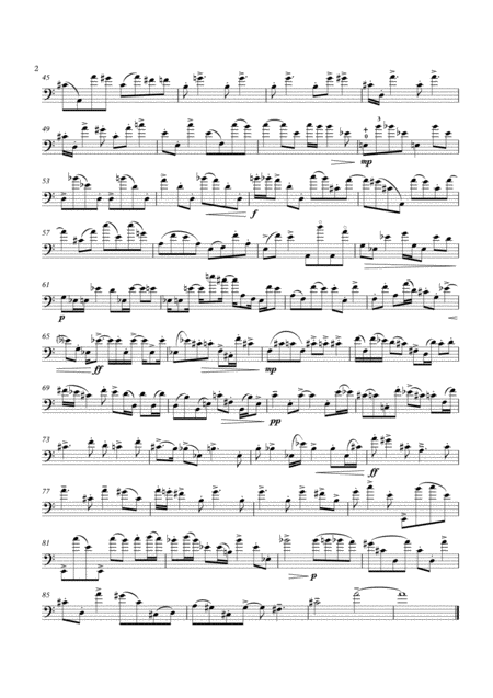 Peace For Solo Double Bass Page 2