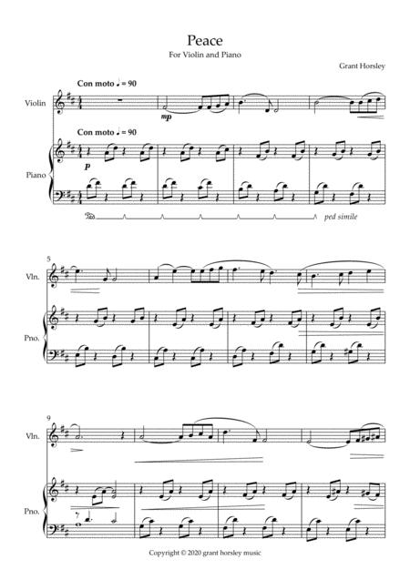 Peace For Violin And Piano Intermediate Page 2