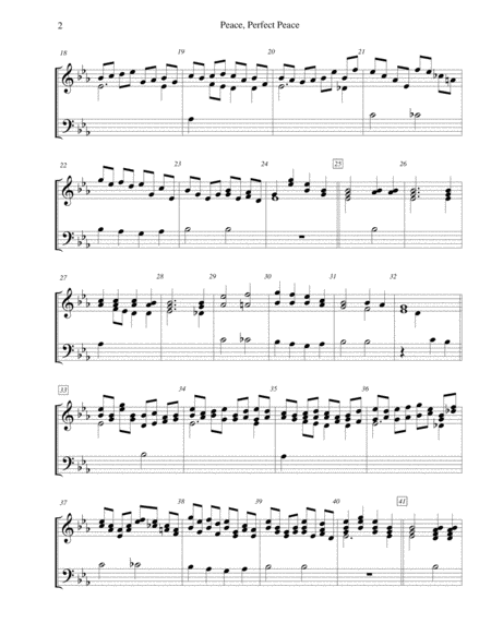 Peace Perfect Peace For 2 Octave Handbell Choir Page 2