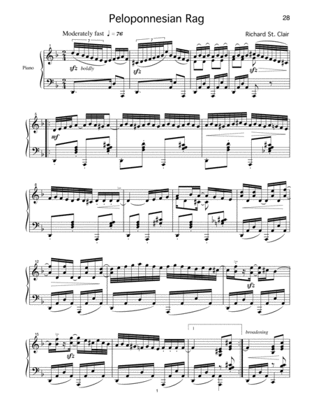 Peloponnesian Rag For Solo Piano Page 2