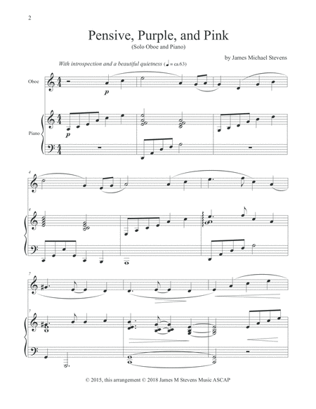 Pensive Purple And Pink Oboe Piano Page 2