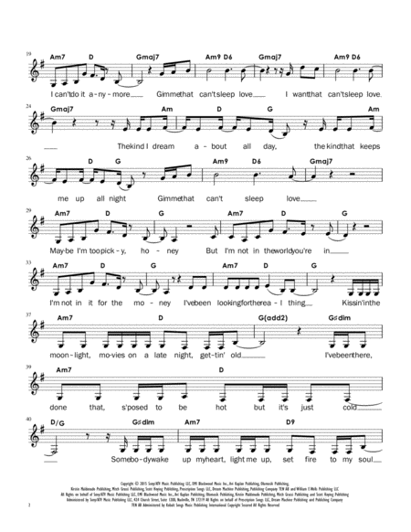 Pentatonix Cant Sleep Love Lead Sheet G Page 2