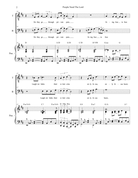 People Need The Lord Duet For Tenor And Bass Solo Page 2