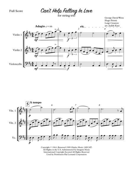 People Will Say We Re In Love For String Trio Page 2