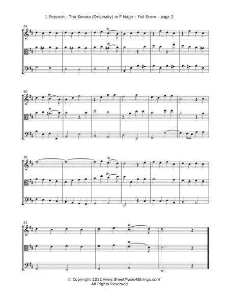 Pepusch J Sonata In F Mvt 4 For Violin Viola And Cello Page 2