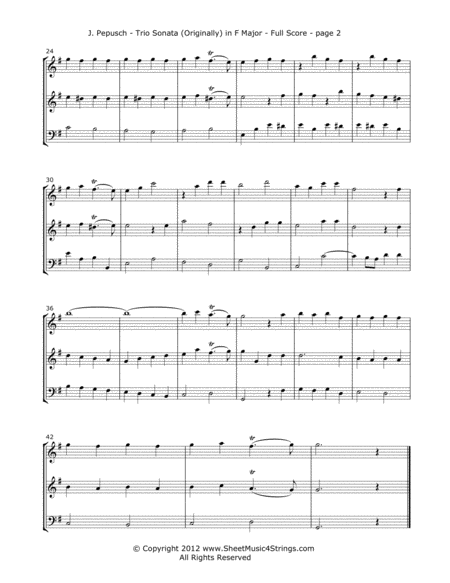 Pepusch J Trio Sonata In F Mvt 4 For Two Violins And Cello Page 2