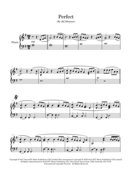 Perfect Arranged For Easy Piano In G Major Page 2