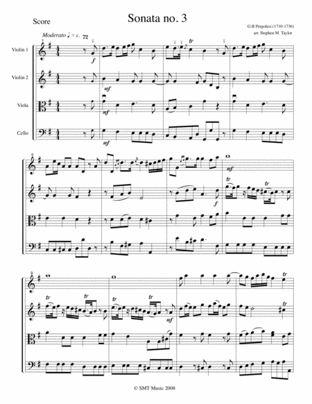 Pergolesi Sonata No 3 In G Pulcinella Theme Page 2