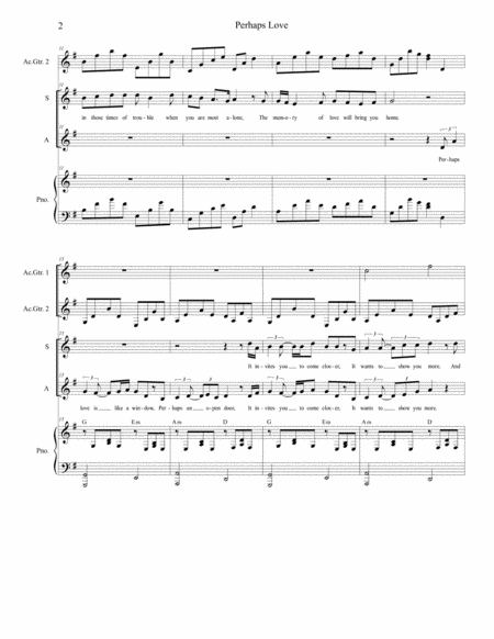 Perhaps Love Duet For Soprano And Alto Solo Page 2