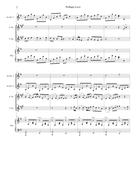 Perhaps Love Duet For Soprano And Tenor Saxophone Page 2