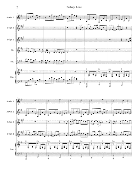 Perhaps Love For Brass Quartet Page 2