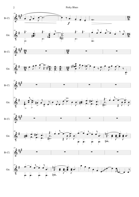 Perky Blues For Clarinet And Guitar Page 2