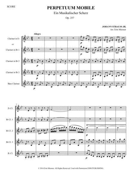 Perpetuum Mobile Op 257 For Clarinet Quartet Page 2