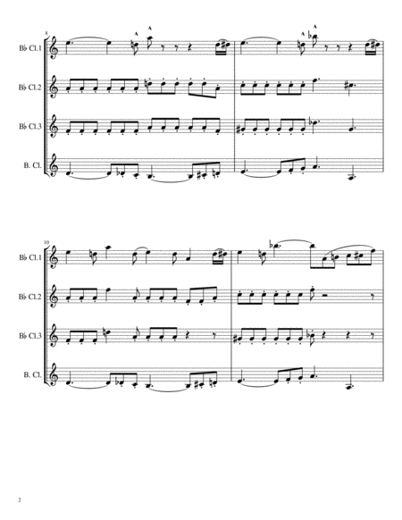 Perry Mason Theme For Clarinet Quartet Page 2