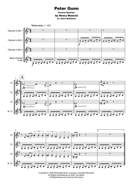 Peter Gunn Clarinet Quartet Page 2