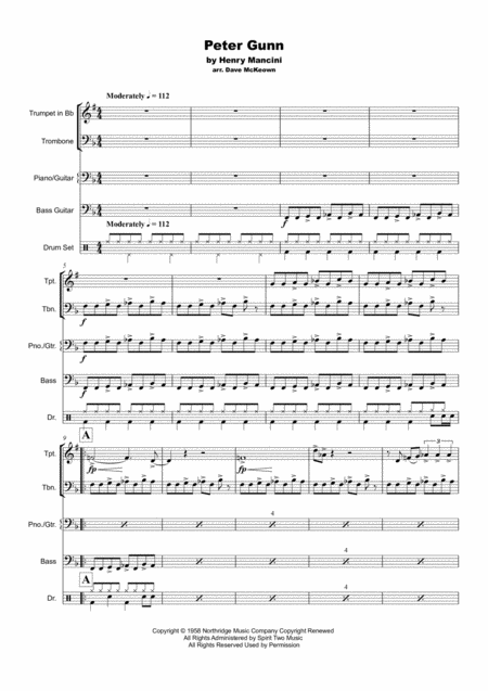 Peter Gunn For Trumpet Trombone And Rhythm Section Page 2