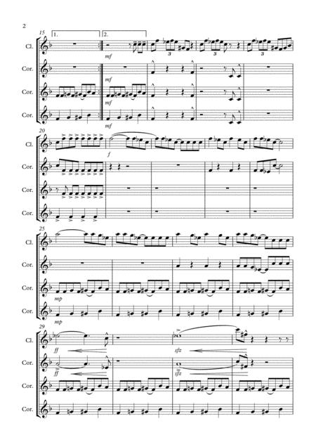 Peter Gunn Quartet For Clarinet Trumpet Cornet B Flat Instrument Combinations Page 2