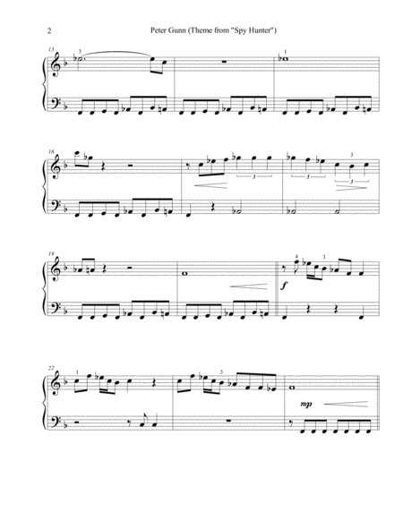 Peter Gunn Theme From Spy Hunter Easy Piano Page 2