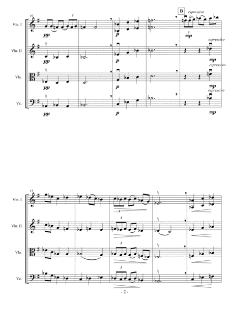 Petites Litanies De Jesus By Gabriel Grovlez Arrangement For String Quartet Page 2