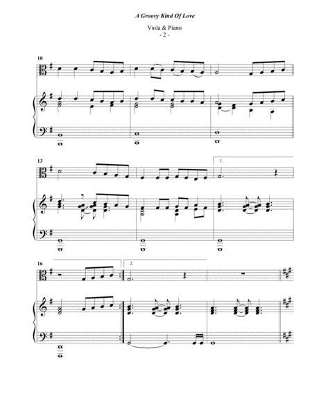 Phil Collins A Groovy Kind Of Love For Viola Piano Page 2