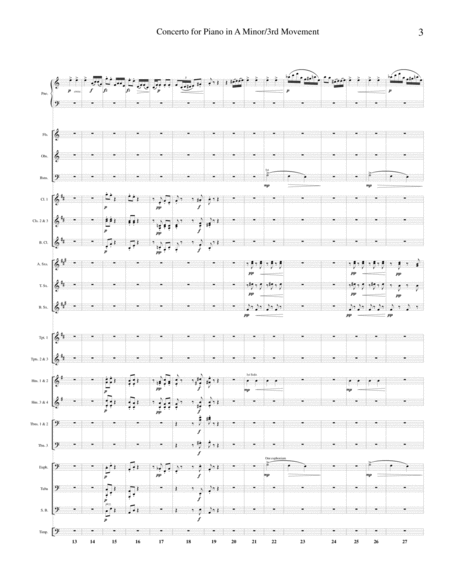 Piano Concerto In A Minor Third Movement For Piano And Wind Band Score And Parts Page 2