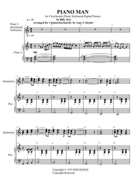 Piano Man Piano Keyboard Trio Page 2