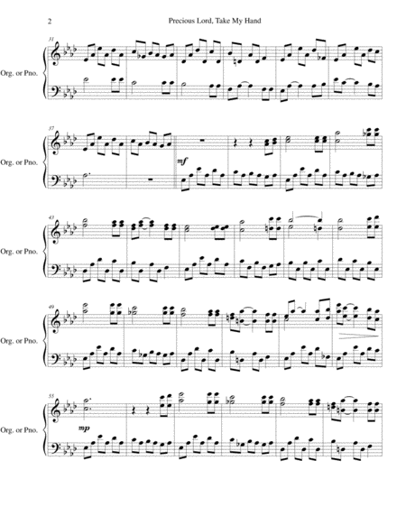 Piano Or Organ Prelude On Precious Lord Take My Hand Page 2