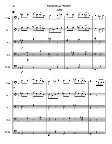 Piano Sonata No 11 Alla Turca Turkish March Page 2