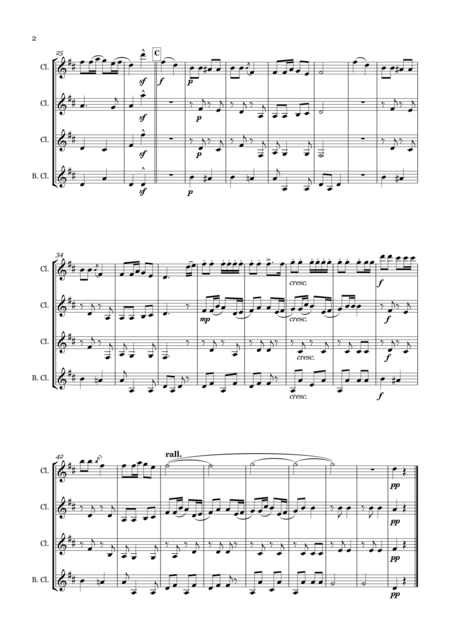 Pickaninny Lullaby For Clarinet Quartet Page 2